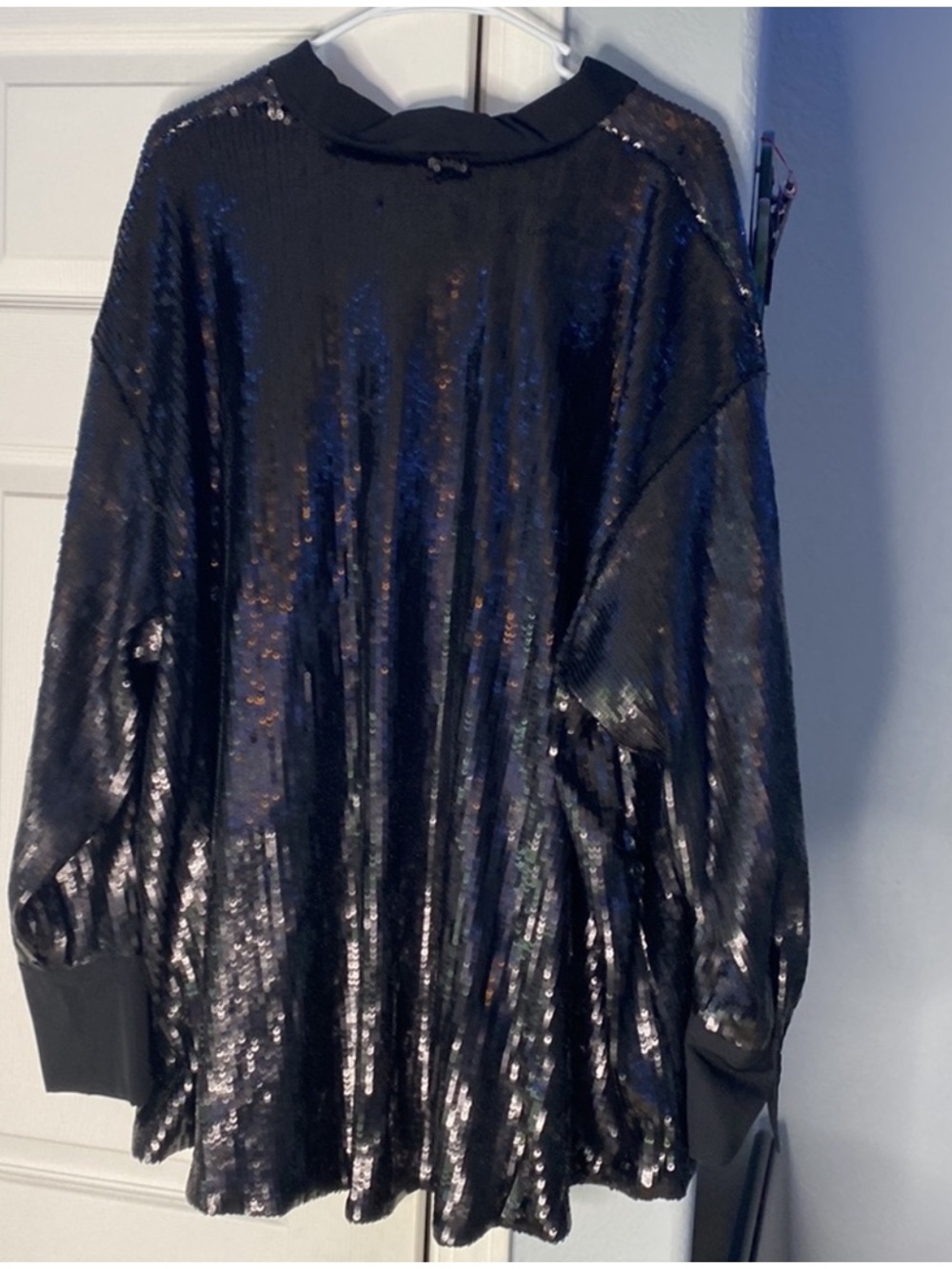 Target x Future Collective Kahlana Barfield Black Long Sleeve Sequin Top  3x - Picture 3 of 8